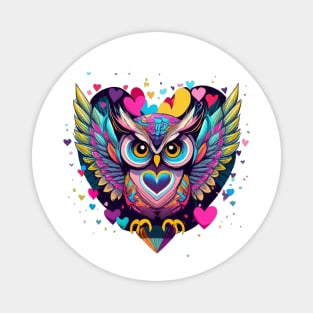Cute Graphic Design Illustration Owl Magnet
